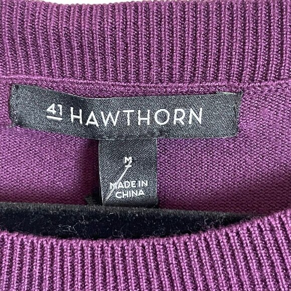 NWT 41 Hawthorn Tamzen Bell Sleeve Pullover Dark Purple Top Size M - Picture 3 of 7